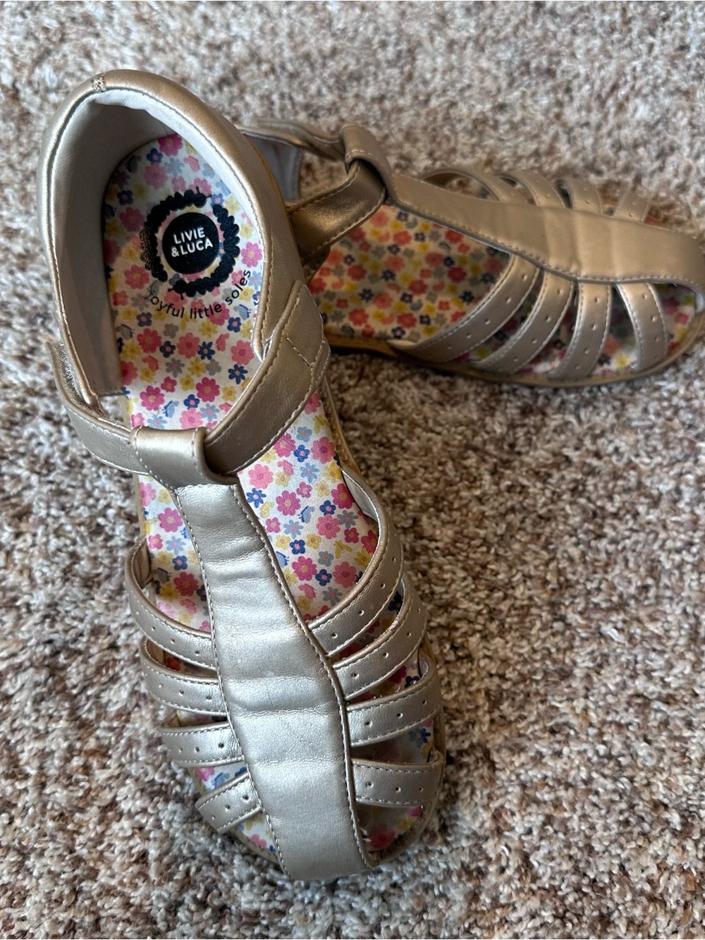 Livie & Luca Paz Classic Sandals in Champagne